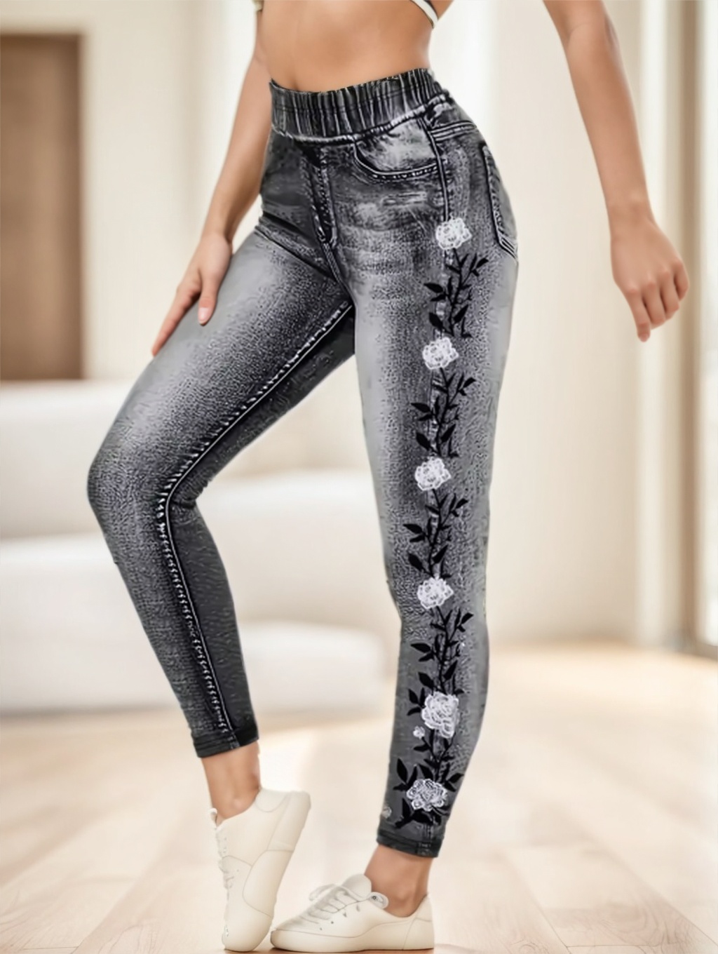 Women's Printed Jeans - Image 2