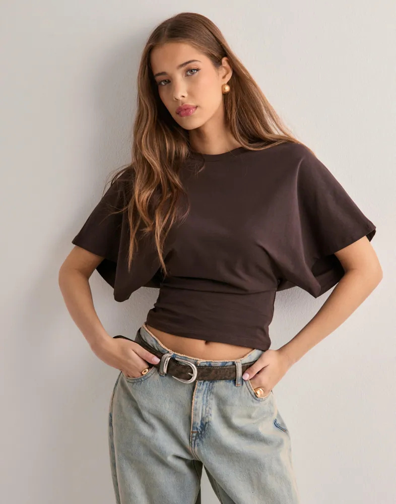 Summer Batwing Sleeve T-shirt Ins Fashion Round Neck Pullover Short-sleeved Tops For Women Clothing - Image 7