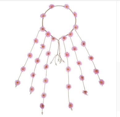 Headdress Garland Sun Flower Hair Band Flower Headband Bohemian Hair Ring Hair Accessories - Image 9