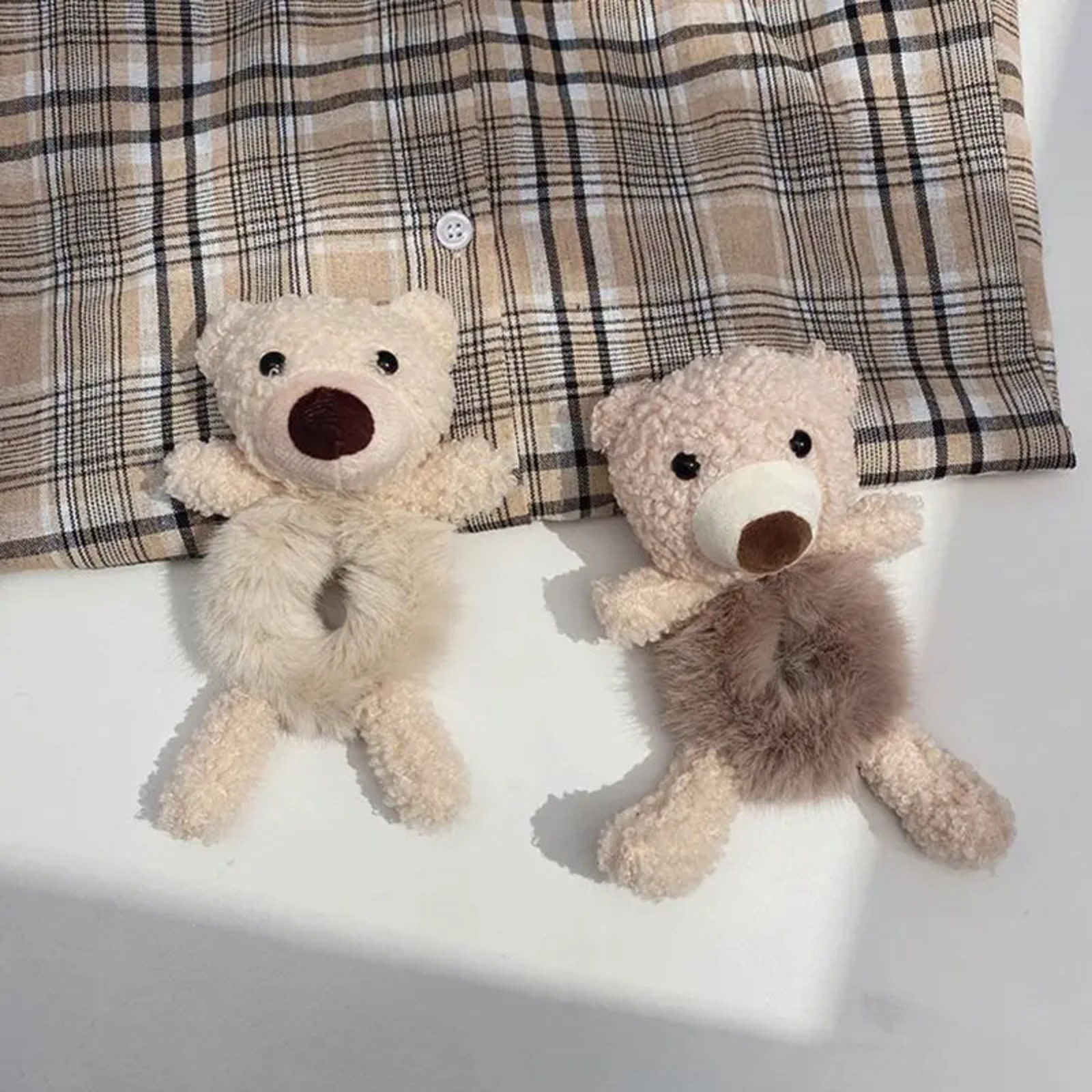 Girls Lovely Scrunchies Cute Bear Hair Band Rabbit Fur Hair Rope Soft Warm Rubber Band Pretty Hair Accessories - Image 5